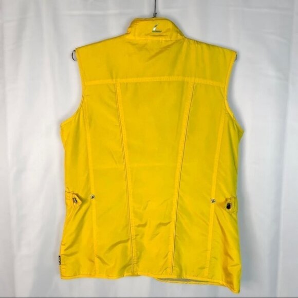 COLUTHA YELLOW SLEEVELESS WINDBREAKER SPRING OUTDOOR JACKET WOMEN SIZE SMALL - Picture 3 of 15